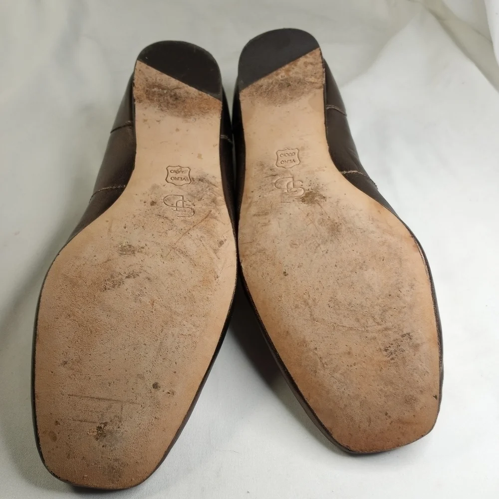 𝅺JOAN & David Gold Snakeskin Circa Luxe Flats Women's Size 8.5